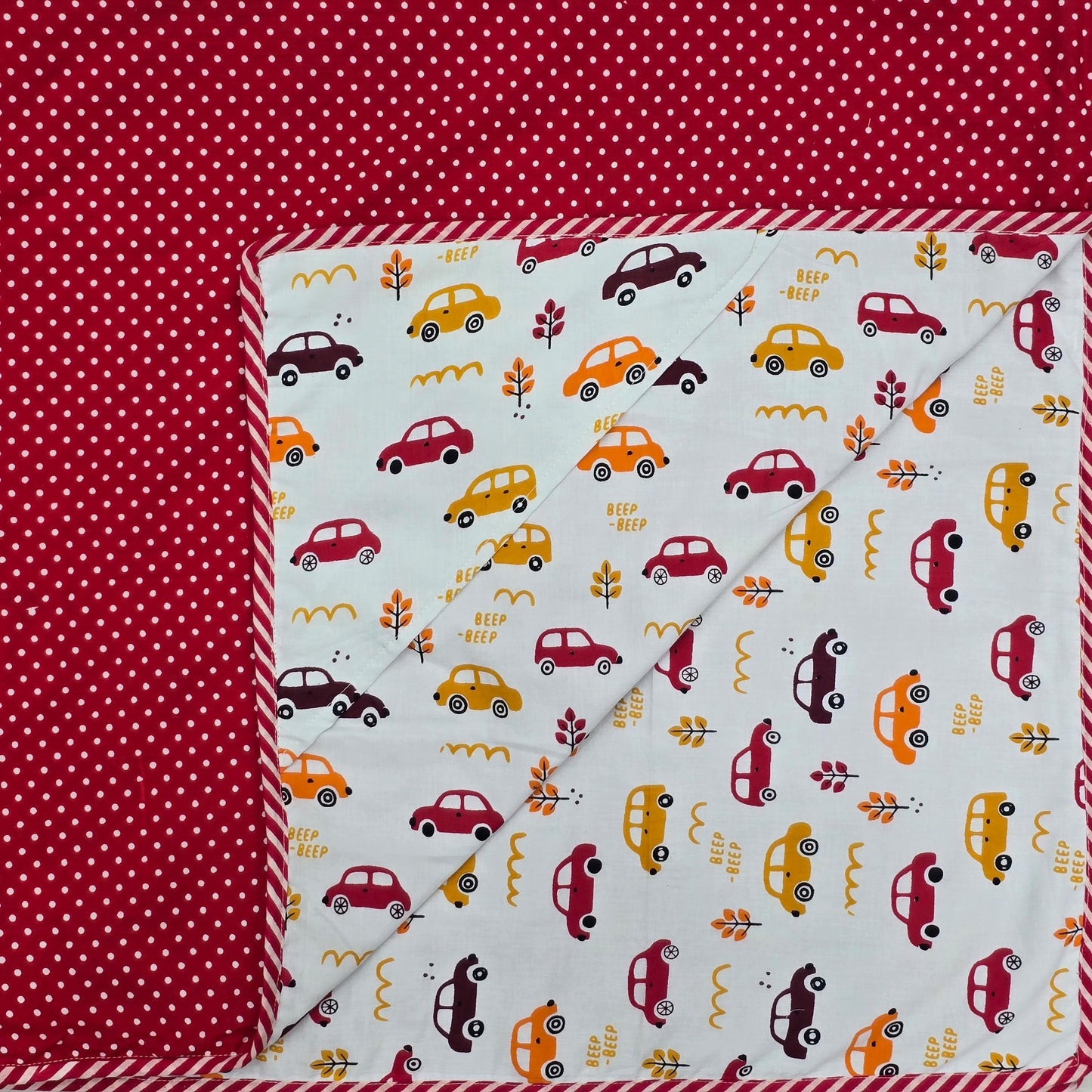 Hand Block Printed Hooded Baby Swaddle Blanket – Little Roadster | Gulpankh Canada
