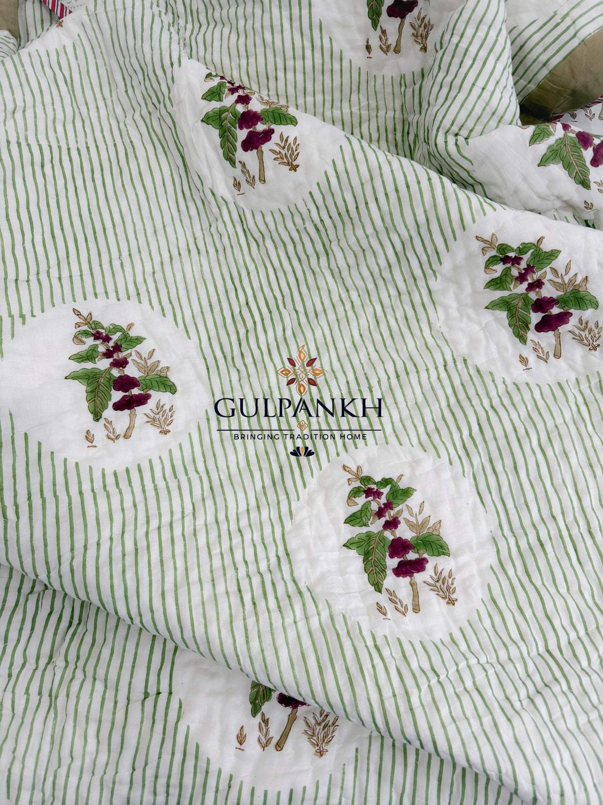 Hand Block Printed Cotton Quilt - Gulbahar | Gulpankh Canada