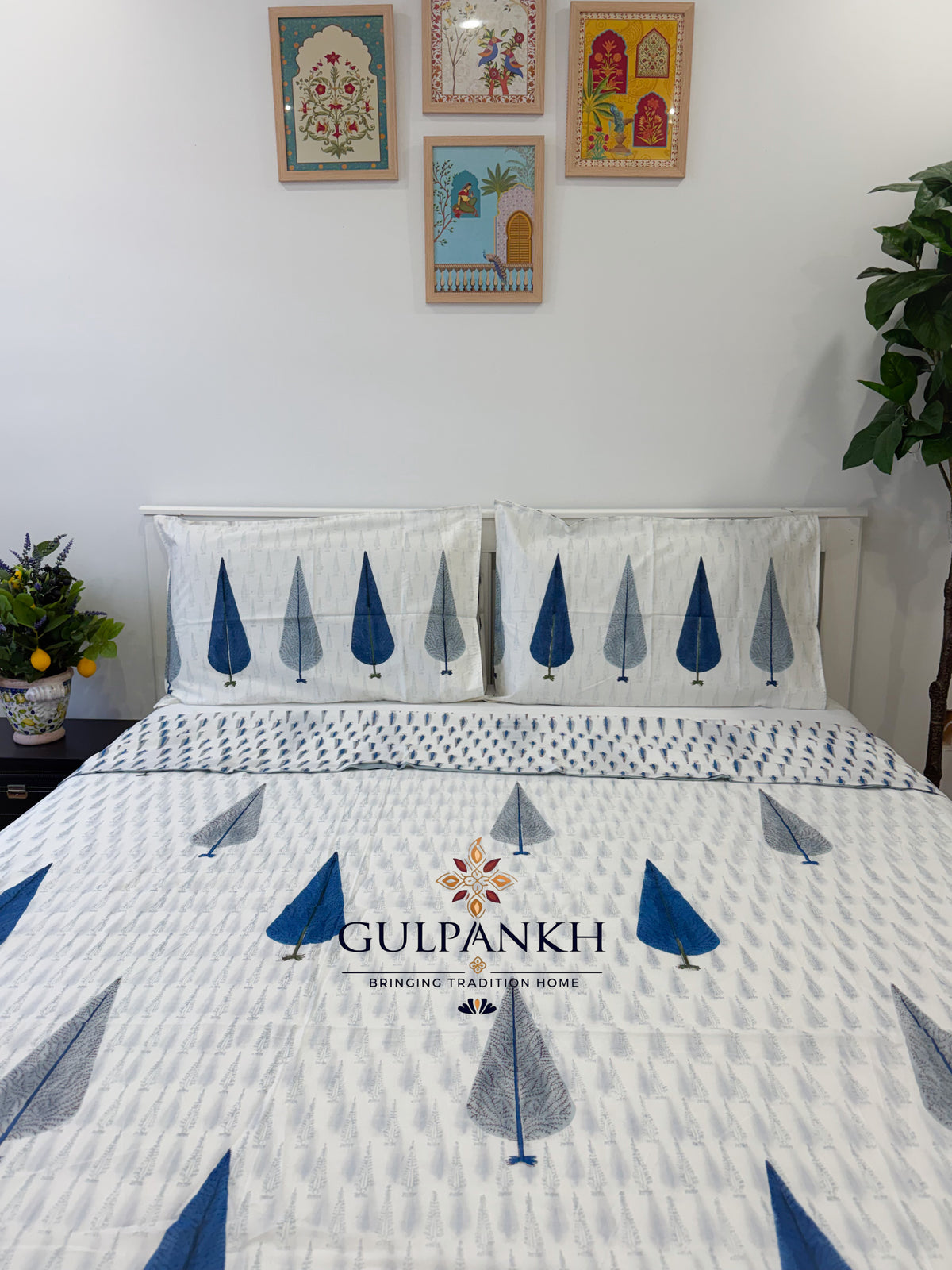 Hand Block Printed King Duvet Cover Set –  Neel Patra | Gulpankh Canada