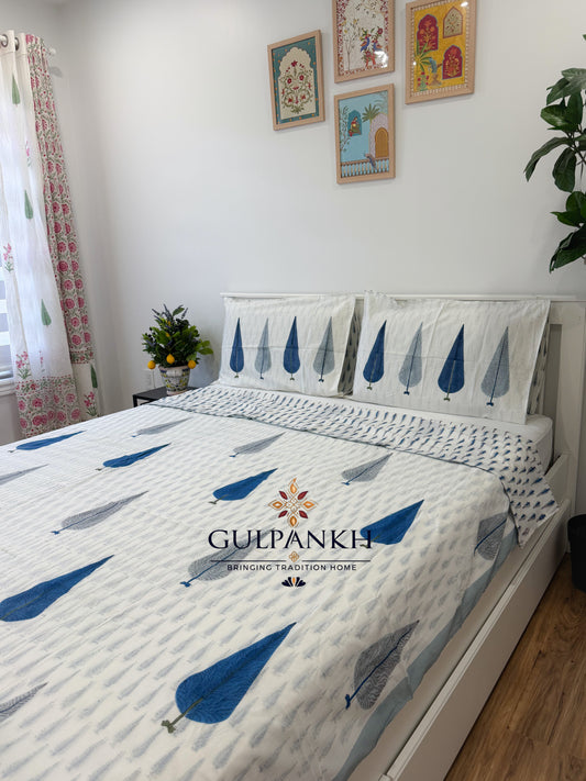 Hand Block Printed King Duvet Cover Set –  Neel Patra | Gulpankh Canada