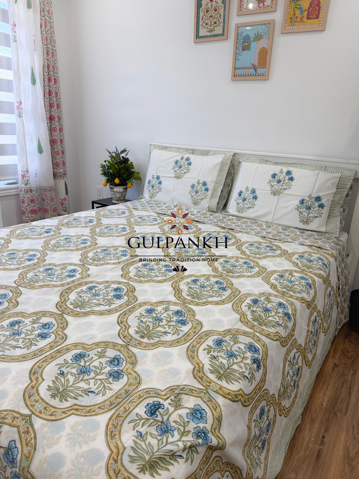 Hand Block Printed Duvet Cover Set –  Neel Gul Meher | Gulpankh Canada